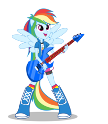 Size: 5000x5705 | Tagged: safe, artist:sigmastarlight, rainbow dash, equestria girls, g4, my little pony equestria girls: rainbow rocks, absurd resolution, female, ponied up, pony ears, simple background, solo, transparent background, vector