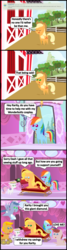 Size: 1024x3823 | Tagged: safe, artist:bronybyexception, applejack, rainbow dash, rarity, sweetie belle, oc, ask honest applejack, g4, alternate hairstyle, ask, comic, gold digger, manipulation, role reversal, tumblr