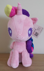 Size: 999x1600 | Tagged: safe, artist:onlyfactory, princess cadance, pony, g4, baby, baby pony, baby pony plushies, irl, photo, plushie, smiling, solo