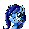 Size: 100x100 | Tagged: safe, artist:evomanaphy, oc, oc only, oc:stardust, changeling, animated, cute, freckles, pixel art, portrait, simple background, smiling, solo, transformation, transparent background