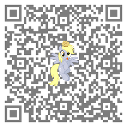 Size: 1060x1060 | Tagged: safe, derpy hooves, pegasus, pony, g4, female, mare, muffin, qr code, simple background, vector, white background