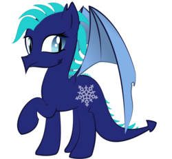 Size: 2165x2000 | Tagged: safe, artist:avarick, oc, oc only, oc:frost flow, dracony, longma, high res, rule 63, solo