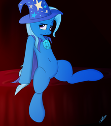 Size: 1280x1460 | Tagged: safe, artist:neighday, trixie, pony, unicorn, g4, belly button, explicit source, female, mare, solo, sultry pose