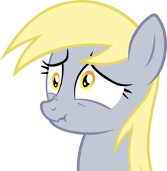 Size: 5658x5798 | Tagged: safe, artist:slb94, derpy hooves, pegasus, pony, slice of life (episode), absurd resolution, female, mare, scrunchy face, shocked, simple background, solo, transparent background, vector