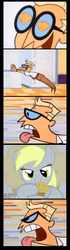 Size: 929x3318 | Tagged: safe, derpy hooves, pegasus, pony, g4, comic, crossover, dexter's dad, dexter's laboratory, female, mare, muffin