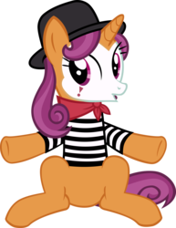 Size: 2363x3058 | Tagged: safe, artist:skellyskeleton, quiet gestures, pony, unicorn, g4, princess spike, high res, mime, simple background, solo, transparent background, vector