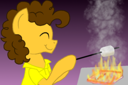 Size: 540x360 | Tagged: safe, artist:crazynutbob, cheese sandwich, fanfic:cupcakes, g4, book burning, marshmallow, reaction