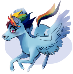 Size: 365x369 | Tagged: safe, artist:rorakkusu, rainbow dash, g4, female, hoers, solo