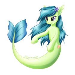 Size: 1024x1024 | Tagged: safe, artist:kotezio, oc, oc only, oc:sea shell, merpony, solo