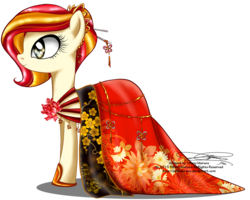 Size: 1200x961 | Tagged: safe, artist:tiffanymarsou, oc, oc only, oc:poniko, clothes, dress, gala dress, solo