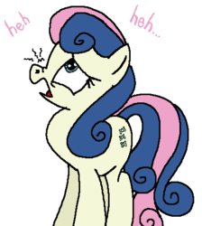 Size: 413x461 | Tagged: safe, artist:anyponedrawn, bon bon, sweetie drops, earth pony, pony, g4, female, mare, nose wrinkle, pre sneeze, simple background, sneezing, solo, transparent background