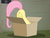 Size: 640x480 | Tagged: safe, artist:headphonemc, fluttershy, g4, behaving like a cat, box, butt, face down ass up, flutterbox, irl, photo, plot, ponies in real life, solo