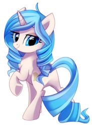 Size: 702x959 | Tagged: safe, artist:pepooni, oc, oc only, oc:opuscule antiquity, pony, unicorn, female, mare, rear view, simple background, solo, transparent background, underhoof