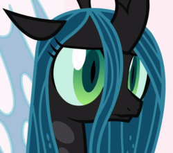 Size: 645x569 | Tagged: safe, artist:mixermike622, queen chrysalis, changeling, changeling queen, g4, cute, cutealis, female, reaction image, sad, sadorable, solo, unamused