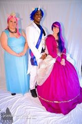 Size: 3264x4928 | Tagged: safe, artist:brawny buck, shining armor, twilight sparkle, human, g4, clothes, convention, cosplay, grand brony gala, irl, irl human, photo