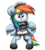 Size: 2500x2800 | Tagged: safe, artist:heavymetalbronyyeah, rainbow dash, pegasus, pony, semi-anthro, g4, bipedal, blushing, clothes, cute, dress, female, high res, maid, mare, puffy sleeves, rainbow dash always dresses in style, rainbow maid, simple background, solo, surprised, transparent background