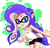 Size: 1033x985 | Tagged: safe, artist:twitchykismet, rarity, inkling, g4, beanbrows, clothes, eyebrows, female, keyhole turtleneck, open-chest sweater, rarity month, solo, splatoon, sweater, turtleneck