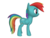 Size: 1200x900 | Tagged: safe, rainbow dash, pegasus, pony, ponylumen, g4, 3d, female, loyalty, mare, sideview