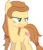 Size: 925x1081 | Tagged: safe, artist:kyoshithebrony, oc, oc only, oc:cream heart, earth pony, pony, g4, angry, earth pony oc, female, looking down, mare, solo