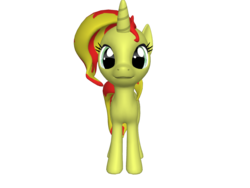 Size: 1200x900 | Tagged: safe, sunset shimmer, pony, unicorn, ponylumen, g4, 3d, female, looking at you, mare