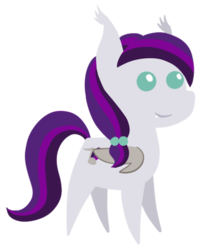 Size: 405x500 | Tagged: safe, artist:timid tracks, oc, oc only, oc:sweet hum, bat pony, pony, chibi, cute, fangs, pointy ponies, solo