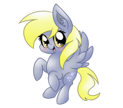 Size: 2937x2588 | Tagged: safe, artist:amberlea-draws, derpy hooves, pegasus, pony, g4, blushing, cute, derpabetes, ear fluff, female, flying, happy, high res, looking at you, mare, open mouth, simple background, smiling, solo, spread wings, transparent background, weapons-grade cute, wings