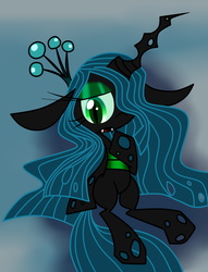 Size: 918x1200 | Tagged: safe, artist:lovehtf421, queen chrysalis, changeling, changeling queen, g4, crown, female, jewelry, regalia, solo