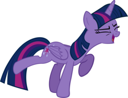 Size: 3924x3010 | Tagged: safe, twilight sparkle, alicorn, pony, g4, princess spike, do the sparkle, eyes closed, female, flutteryay, high res, mare, open mouth, simple background, solo, sparkleyay, stretching, transparent background, twilight sparkle (alicorn), vector, yay