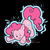 Size: 500x500 | Tagged: safe, artist:lovelykouga, pinkie pie, g4, chibi, female, smiling, solo, wink