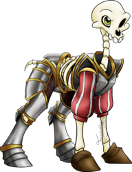 Size: 1200x1560 | Tagged: safe, artist:transientday, pony, medievil, ponified, sir daniel fortesque, skeleton, solo