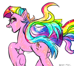 Size: 1000x900 | Tagged: safe, artist:han_hyui, twilight sparkle, g4, female, rainbow hair, solo