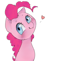 Size: 1280x1280 | Tagged: safe, artist:oouichi, pinkie pie, g4, adoring, cute, diapinkes, female, gaze, gazing, heart, love, smiling, solo, sweet