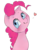 Size: 1280x1280 | Tagged: safe, artist:oouichi, pinkie pie, g4, adoring, cute, diapinkes, female, gaze, gazing, heart, love, smiling, solo, sweet