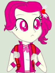 Size: 656x868 | Tagged: safe, artist:theinfinitypower487, oc, oc only, oc:heart magic, equestria girls, g4, backpack, base used, bowtie, bracelet, quality, solo