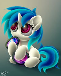Size: 2000x2500 | Tagged: safe, artist:symbianl, dj pon-3, vinyl scratch, pony, unicorn, g4, cute, female, filly, foal, high res, nom, solo, symbianl is trying to murder us, vinylbetes, weapons-grade cute