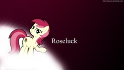 Size: 2560x1440 | Tagged: safe, artist:flutterguy317, artist:knistern, edit, roseluck, g4, glowing, simple, vector, wallpaper