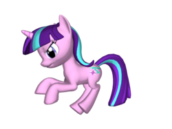 Size: 2000x1500 | Tagged: safe, starlight glimmer, g4, 3d, female, running, s5 starlight, simple background, solo, transparent background, vector