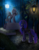 Size: 1565x2000 | Tagged: safe, artist:das_leben, princess luna, oc, oc:snowdrop, alicorn, pegasus, pony, g4, crying, female, horn, immortality blues, mare, memorial, statue, wings