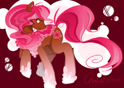 Size: 3508x2480 | Tagged: safe, artist:clarichi, oc, oc only, oc:raspberry cream, earth pony, pony, high res, solo