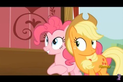 Size: 960x640 | Tagged: safe, screencap, applejack, pinkie pie, g4, party pooped