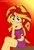 Size: 600x871 | Tagged: safe, artist:php198, sunset shimmer, equestria girls, g4, my little pony equestria girls: rainbow rocks, blushing, clothes, female, gradient background, needs more jpeg, pajamas, sitting, solo