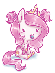 Size: 646x850 | Tagged: safe, artist:mcponyponypony, princess celestia, pony, g4, baby, baby celestia, baby pony, cute, cutelestia, female, filly, pacifier, solo