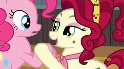 Size: 1024x574 | Tagged: safe, screencap, cherry jubilee, pinkie pie, g4, party pooped