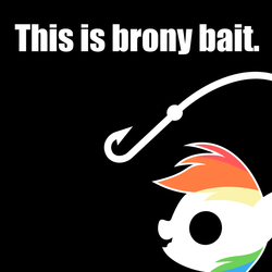 Size: 900x900 | Tagged: safe, rainbow dash, g4, bait, bronybait, female, meme, meta, reaction image, seizure warning in comments, solo, this is bait