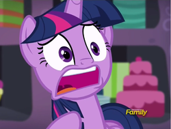 Size: 625x472 | Tagged: safe, screencap, twilight sparkle, alicorn, pony, g4, party pooped, female, mare, open mouth, solo, twilight sparkle (alicorn)