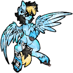 Size: 710x708 | Tagged: dead source, safe, artist:php166, oc, oc only, oc:rhythm, pegasus, pony, male, wings