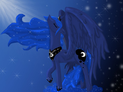 Size: 1000x750 | Tagged: safe, artist:thepaintedfairy, princess luna, g4, female, solo