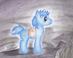 Size: 1024x811 | Tagged: safe, artist:thechrispony, oc, oc only, oc:p-21, fallout equestria, fallout equestria: project horizons, traditional art