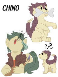 Size: 1108x1466 | Tagged: safe, artist:dbkit, oc, oc only, oc:juniper jewel, dog, confused, cute, duo, howling, offspring, parent:braeburn, parent:roseluck, parents:roseburn, puppy, simple background, transparent background