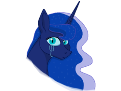 Size: 800x600 | Tagged: safe, artist:fiona brown, nightmare moon, princess luna, g4, crying, female, simple background, solo, transparent background, vector